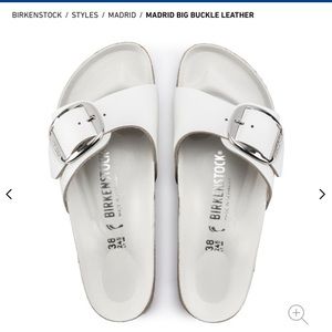 Birkenstock Madrid Big Buckle, white, size 41